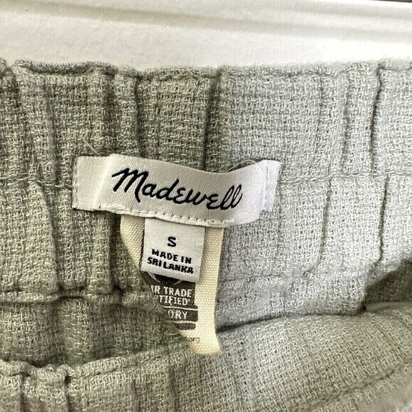 Madewell Breezewoven Pull OnLinen Blend High Rise Straight Leg Pants Size Small - Picture 10 of 10